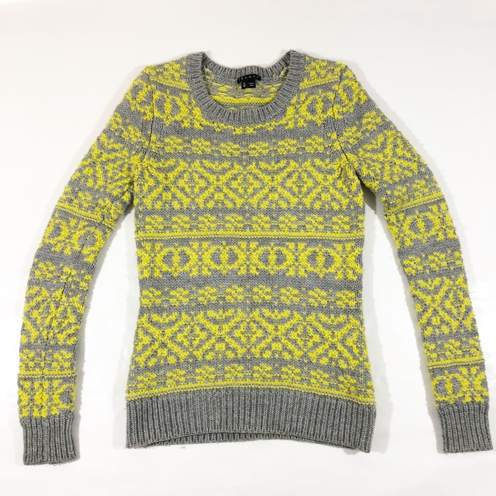 THEORY Long Sleeve 100% Wool Sweater